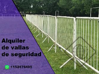 Alquiler de vallas dee seguridad Alquiler de vallas